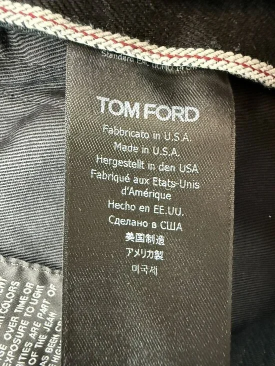 NWT Tom Ford Black Stretch Denim Slim Size 32 $820 - Picture 16 of 16
